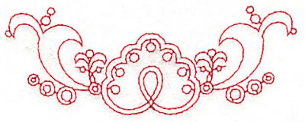 Picture of Fancy Redwork Border Machine Embroidery Design