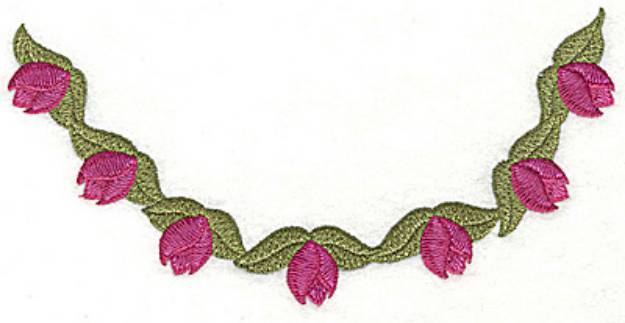Picture of Tulip Neckline Machine Embroidery Design
