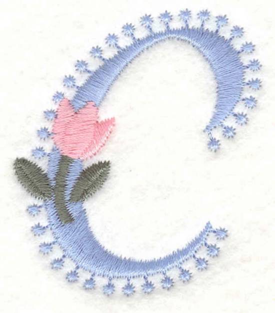 Picture of Fancy Floral C Machine Embroidery Design