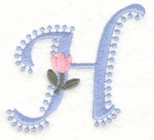 Picture of Fancy Font H Machine Embroidery Design