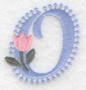 Picture of Fancy Font O Machine Embroidery Design