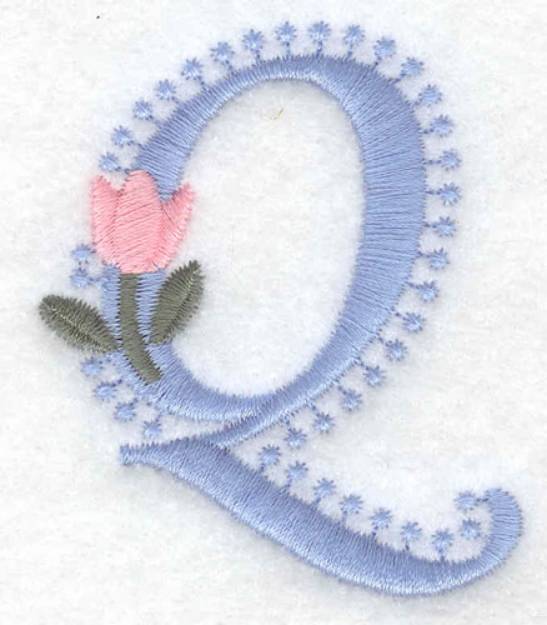 Picture of Fancy Font Q Machine Embroidery Design