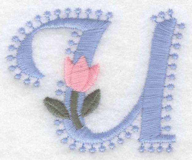 Picture of Fancy Font U Machine Embroidery Design