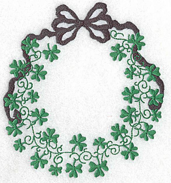 Picture of Shamrock Wreath Machine Embroidery Design