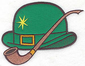 Picture of Irish Derby Hat Applique Machine Embroidery Design