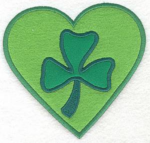Picture of Shamrock Heart Applique Machine Embroidery Design