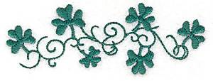 Picture of Shamrock And Swirls Machine Embroidery Design