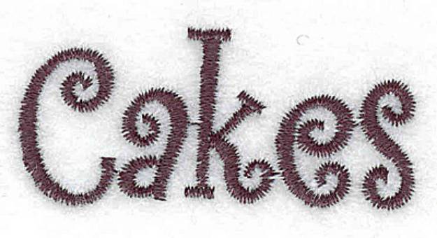 Picture of Cakes Lettering Machine Embroidery Design
