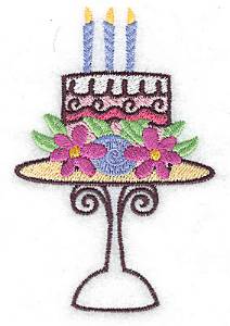 Picture of Cake with Candles Machine Embroidery Design