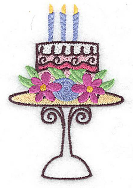 Picture of Cake with Candles Machine Embroidery Design