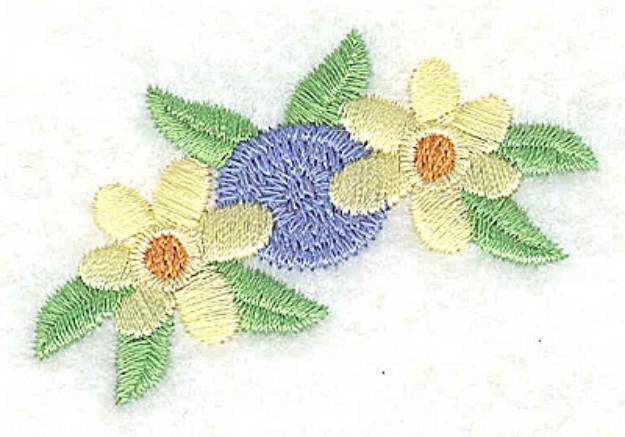 Picture of Rosette and Flowers Machine Embroidery Design