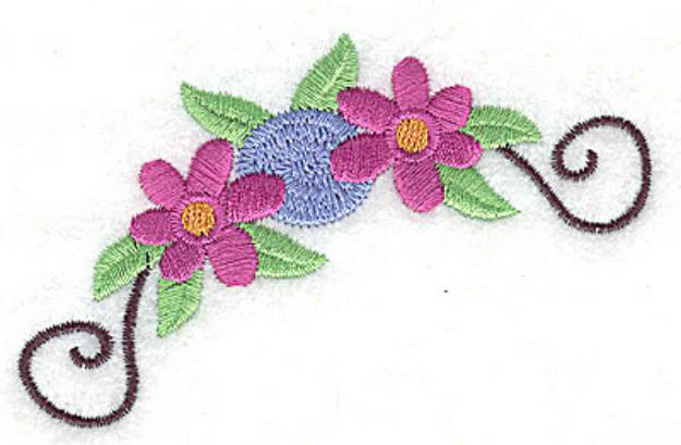 Picture of Rosette Swirl Machine Embroidery Design