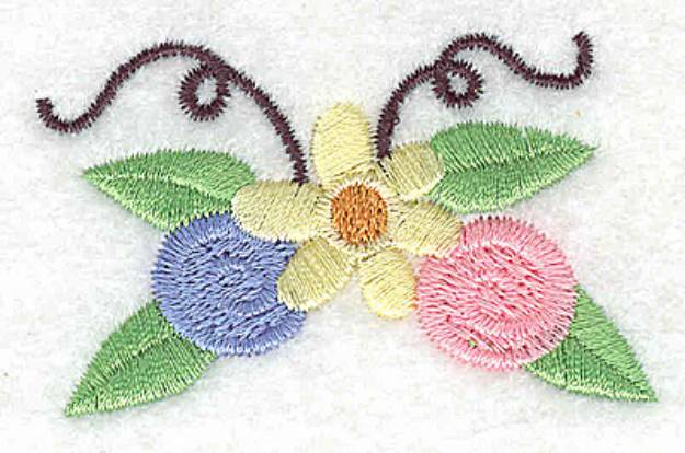 Picture of Flower with Rosettes Machine Embroidery Design