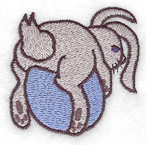 Picture of Bunny and Egg Machine Embroidery Design