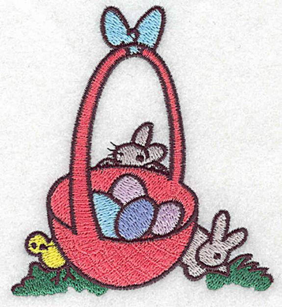 Picture of Easter Basket Machine Embroidery Design