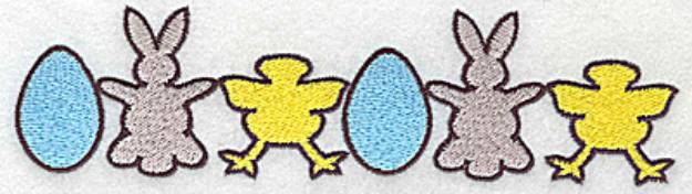 Picture of Easter Border Machine Embroidery Design