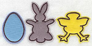 Picture of Egg Bunny Chick Machine Embroidery Design