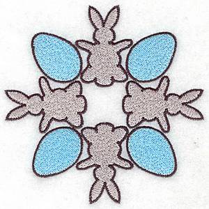 Picture of Bunnies and Eggs Machine Embroidery Design