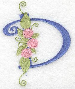 Picture of Monogram Flowers D Machine Embroidery Design