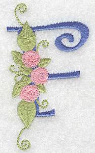 Picture of Monogram Flowers F Machine Embroidery Design