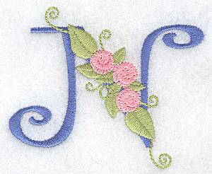 Picture of Monogram Flowers N Machine Embroidery Design
