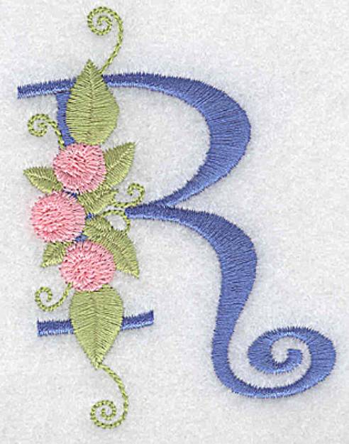 Picture of Monogram Flowers R Machine Embroidery Design