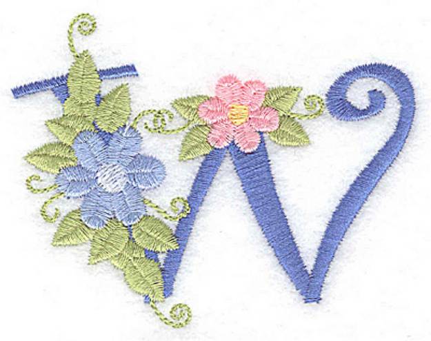 Picture of Monogram Flowers W Machine Embroidery Design