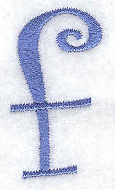 Picture of F Lower Case Machine Embroidery Design