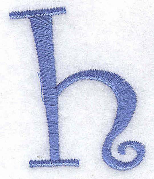 Picture of H Lower Case Machine Embroidery Design