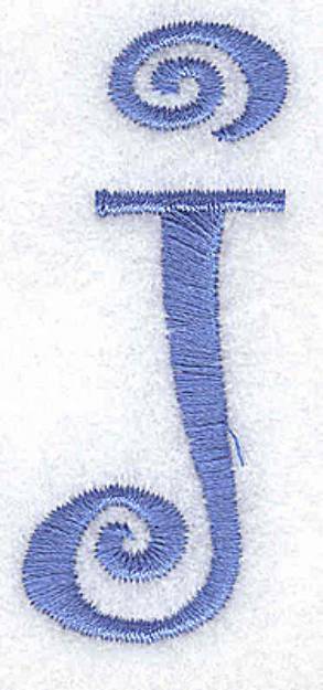 Picture of J Lower Case Machine Embroidery Design