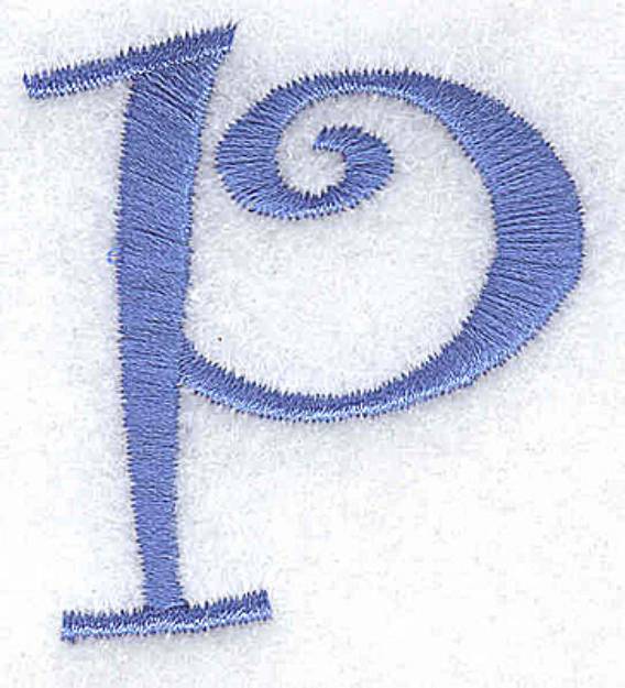 Picture of P Lower Case Machine Embroidery Design