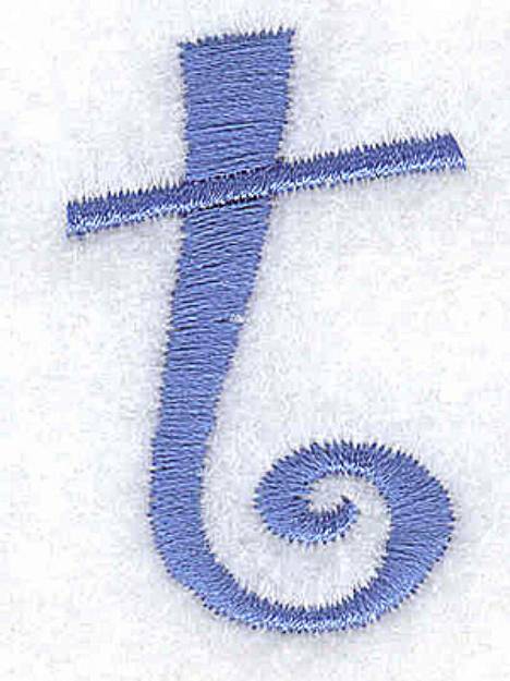 Picture of T Lower Case Machine Embroidery Design