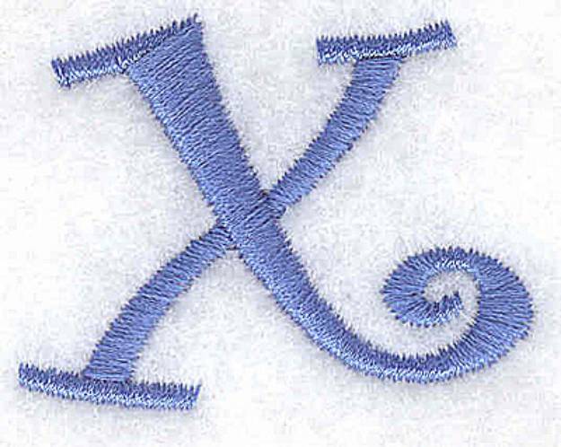 Picture of X Lower Case Machine Embroidery Design