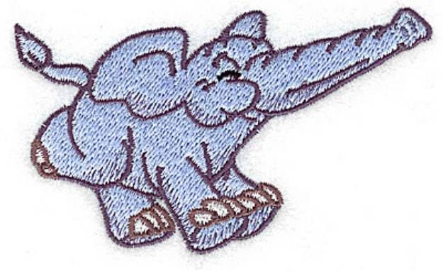 Picture of Running Elephant Machine Embroidery Design