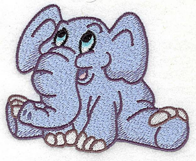 Picture of Sitting Elephant Machine Embroidery Design