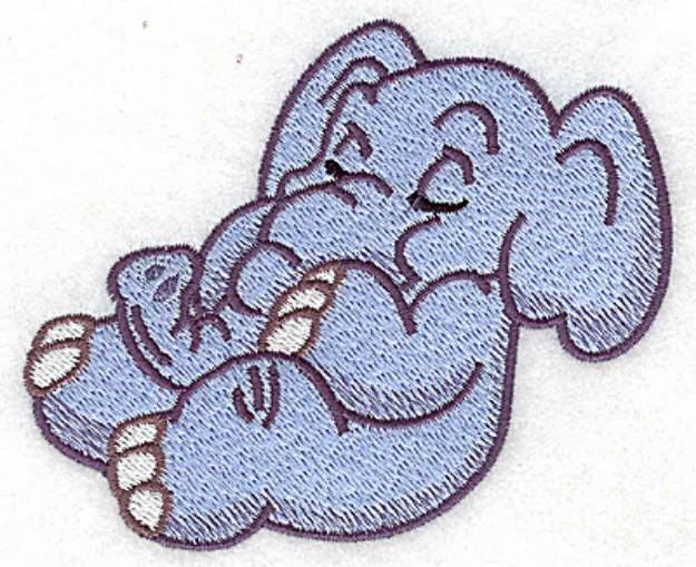 Picture of Sleeping Elephant Machine Embroidery Design
