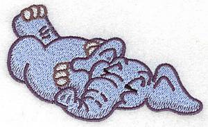 Picture of Elephant on Back Machine Embroidery Design