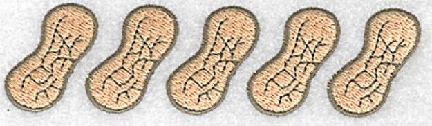 Picture of Row of Peanuts Machine Embroidery Design
