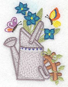 Picture of Spring Watering Can Machine Embroidery Design