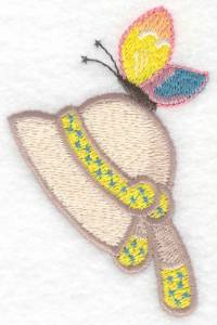 Picture of Sunbonnet with Butterfly Machine Embroidery Design