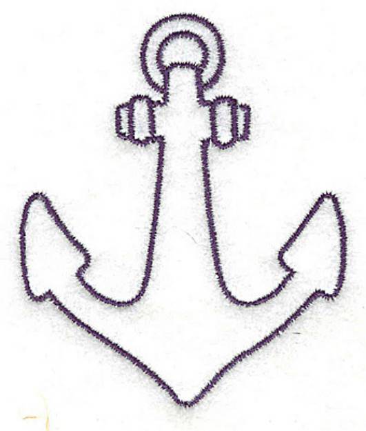 Picture of Anchor Outline Machine Embroidery Design