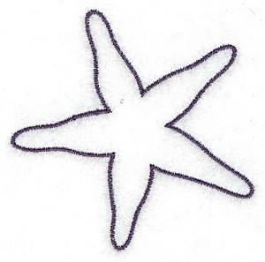Picture of Starfish Outline Machine Embroidery Design