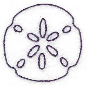 Picture of Sand Dollar Outline Machine Embroidery Design