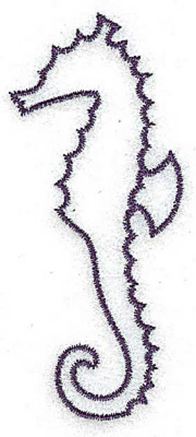 Picture of Seahorse Outline Machine Embroidery Design