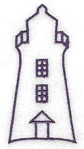 Picture of Lighthouse Outline Machine Embroidery Design