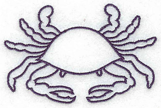 Picture of Crab Outline Machine Embroidery Design