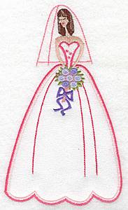 Picture of Bride Applique Machine Embroidery Design