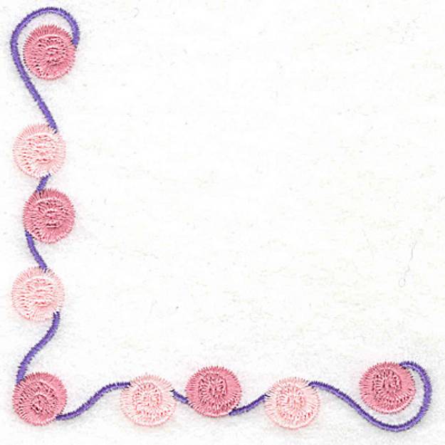 Picture of Rosebud Corner Machine Embroidery Design