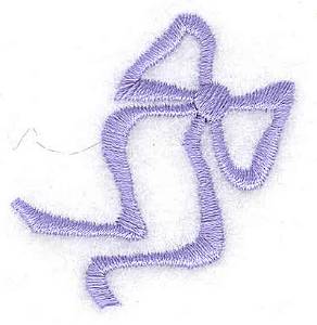 Picture of Purple Ribbon Machine Embroidery Design