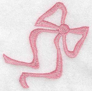 Picture of Red Ribbon Machine Embroidery Design